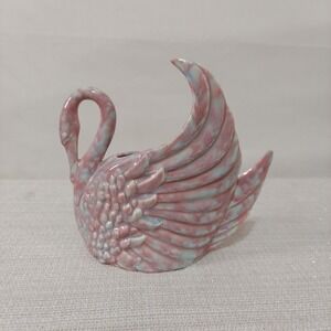 Vintage MCM‎ Royal Haeger Ceramic Swan Pottery Planter Pink Blue 7"x7.5"